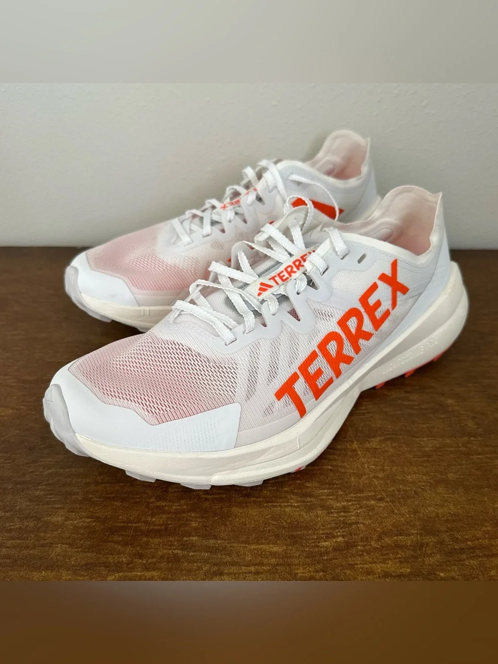 adidas TERREX Agravic Speed Men’s Trail Running Low Size 9 White/Orange JI0954